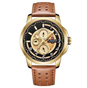 Pánske hodinky NAVIFORCE - NF9142 (zn087c) gold/br.