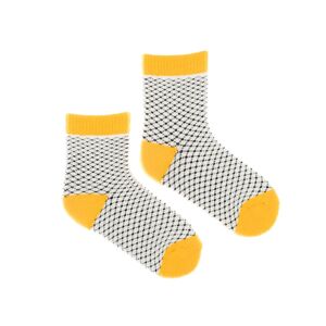 Detské vlnené ponožky merino Vlnáč žltý