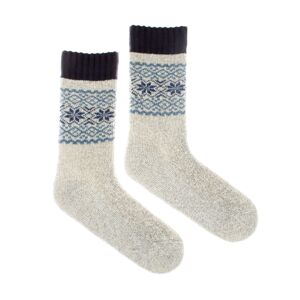 Vlnené ponožky merino Vlnáč Termo vločka modrá