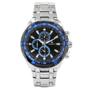 Pánske hodinky PERFECT - MILTON - silver/blue (zp112j)