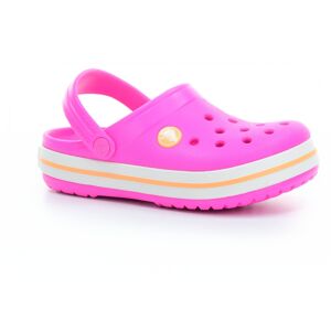 papuče Crocs Crocband Clog K - Electric Pink/Cantaloupe 33 EUR
