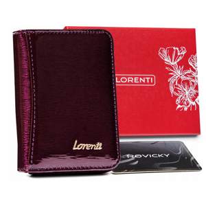 Malá dámska peňaženka vyrobená z lakovanej kože — Lorenti