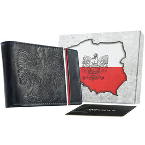 Kožená vlastenecká peňaženka s poľským znakom a vlajkou