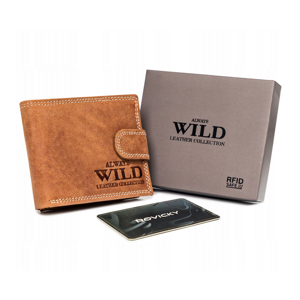 Pánska kožená peňaženka so zapínaním - Always Wild