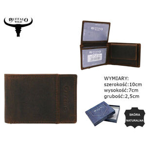 Malá pánska kožená peňaženka bez zapínania - Buffalo Wild