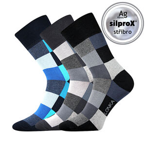 VoXX Ponožky Lonka Decube mix B šedo-modré, 3 páry Veľkosť ponožiek: 43-46 EU EUR