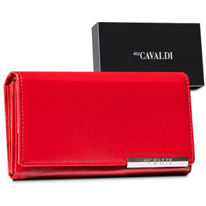Veľká, kožená dámska peňaženka so zapínaním na patentku - 4U Cavaldi
