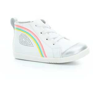 Bobux Alley-Oop White+Silver+Rainbow Aj walk/Kid + členkové barefoot topánky 24 EUR