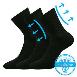 Ponožky Voxx Diarten čierna, 3 páry Veľkosť ponožiek: 41-42 EU EUR