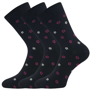 Ponožky Voxx Flowrana čierna, 3 páry Veľkosť ponožiek: 39-42 EU EUR