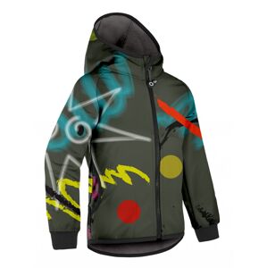 Unuo Basic Fantazie khaki dětská softshellová bunda s fleecem 140/146 EUR