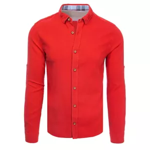 Pánska červená ležérna košeľa