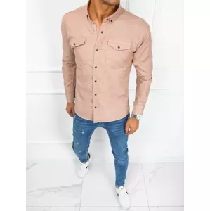 Pekná džínsová ružová košeľa