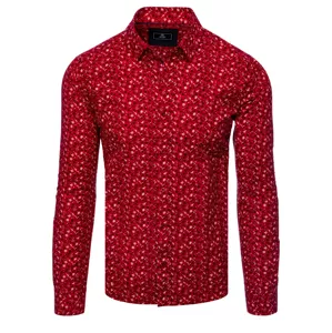 Štýlová vzorovaná košeľa červenej farby