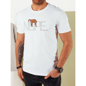 Pánske tričko s potlačou bielej farby Dstreet RX5361
