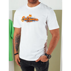 Pánske tričko s potlačou biele Dstreet RX5371