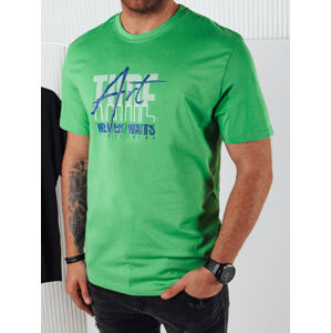 Pánske tričko s potlačou, zelené Dstreet RX5393
