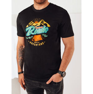 Pánske tričko s potlačou čiernej farby Dstreet RX5400