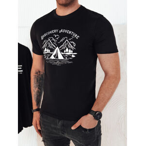 Pánske tričko s potlačou čiernej farby Dstreet RX5413