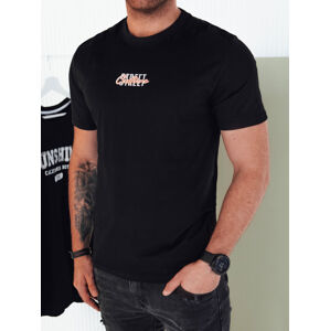 Pánske tričko čiernej farby Dstreet RX5422 s potlačou