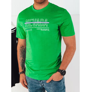 Pánske tričko s potlačou, zelené Dstreet RX5438