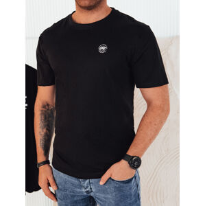 Pánske tričko čiernej farby Dstreet RX5443 s potlačou