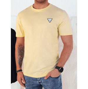 Základné pánske žlté tričko Dstreet RX5445
