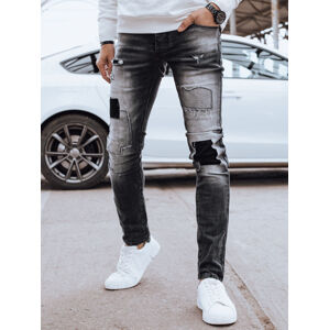 Pánske šedé džínsové nohavice Dstreet UX4293