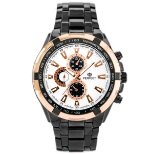 Pánske hodinky PERFECT - MILTON - black/gold2 (zp112d)