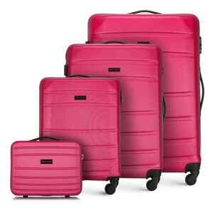Sada 4 ružových cestovných kufrov