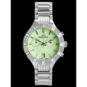 Dámske hodinky  BISSET BSBE18 - silver/green (zb547a)