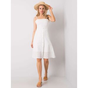Biele dámske šaty na ramienka 322-SK-1685.43-white Veľkosť: XL