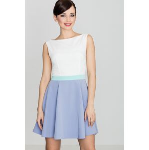 Biele šaty s fialovou sukňou K083 Veľkosť: M