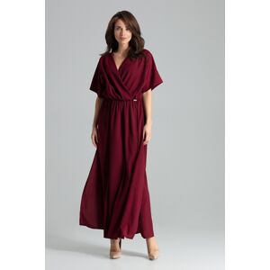 Dlhé elegantné šaty L055 Deep Red Veľkosť: S