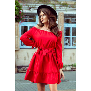 Červené šaty CLAUDIA 265-4 Veľkosť: S