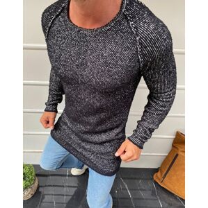 Tmavo šedý pánsky sveter s raglánovými rukávmi WX1583 Veľkosť: S