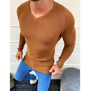Karamelový sveter pre mužov WX1644 Veľkosť: L