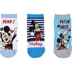 Mickey Mouse modré chlapčenské ponožky - 3 páry Veľkosť: 50/68