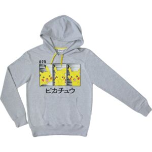 Sivá pánska mikina Pokemon Pikachu Veľkosť: XL