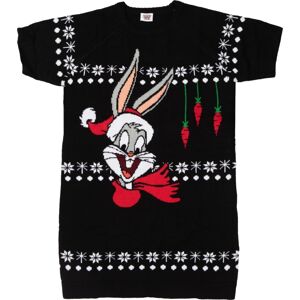 Čierne pletené vianočné šaty Looney Tunes Veľkosť: M