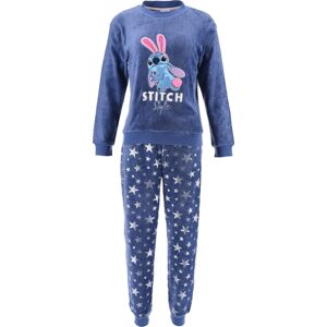 Disney Stitch Teplé dámske fleecové pyžamo - tmavomodré Veľkosť: S