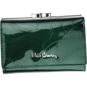 Pierre Cardin Zelená vzorovaná lesklá peňaženka 02 LEAF 108 green Veľkosť: ONE SIZE