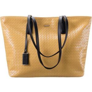 David Jones Žltá shopper bag s pleteným efektom CM6019 YELLOW Veľkosť: ONE SIZE