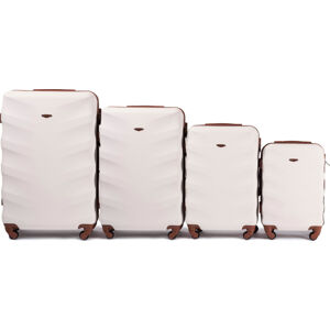 Štvordielna sada cestovných kufrov ALBATROSS - smotanová 402, Luggage 4 sets (L,M,S,XS) Wings, Dirty white Veľkosť: Sada kufrov