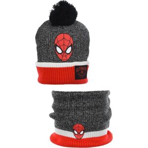 Marvel Spider-Man sivo-červená pletená čepice s nákrčníkem Veľkosť: 52