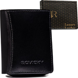 Rovicky Čierna dámska kožená malá peňaženka V156 [DH] R-RD-34-GCL Blac Veľkosť: ONE SIZE