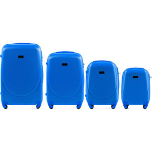 Modrá sada cestovných kufrov GOOSE K310,Wings, Middle blue Veľkosť: Sada kufrov