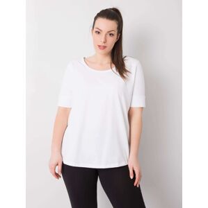 Biele dámske basic tričko -RV-TS-6330.92P-white Veľkosť: 2XL