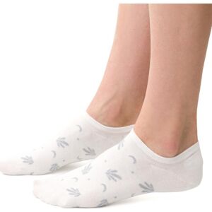 Smotanové dámske členkové ponožky so vzorom Art.021 EA070, ECRU Veľkosť: 38-40