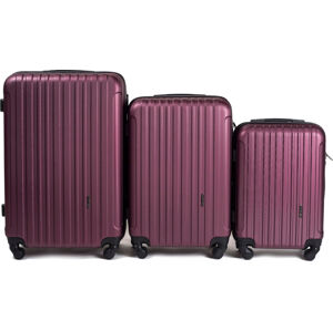 Vínová sada troch cestovných kufrov 2011, Luggage 3 sets (L,M,S) Wings, Burgundy Veľkosť: Sada kufrov